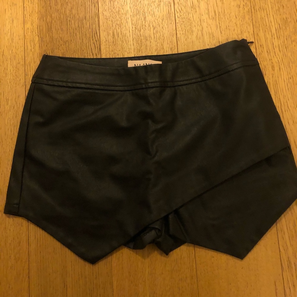 Black Leather skort